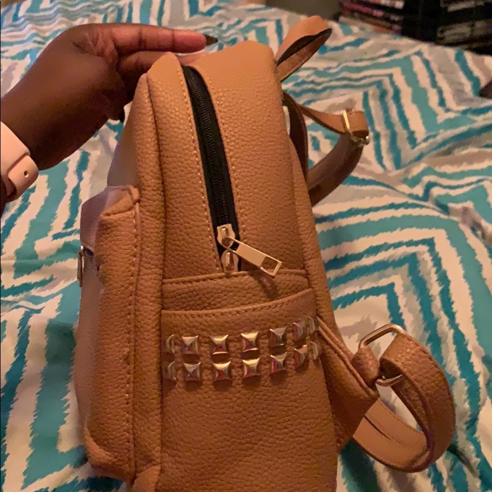 Medium Brown Book Bag Purse - Picture 2 of 5